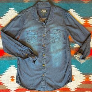 Roots Blue Chambray/Denim Shirt. Women’s XS.